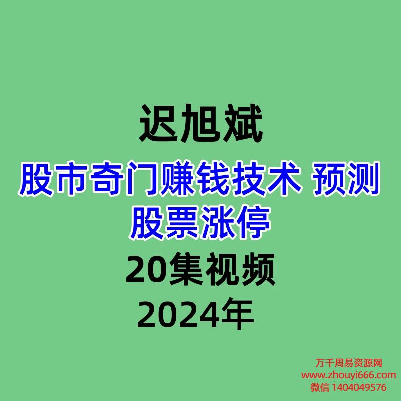 迟旭斌股市奇门赚钱术预测股票涨停20集视频