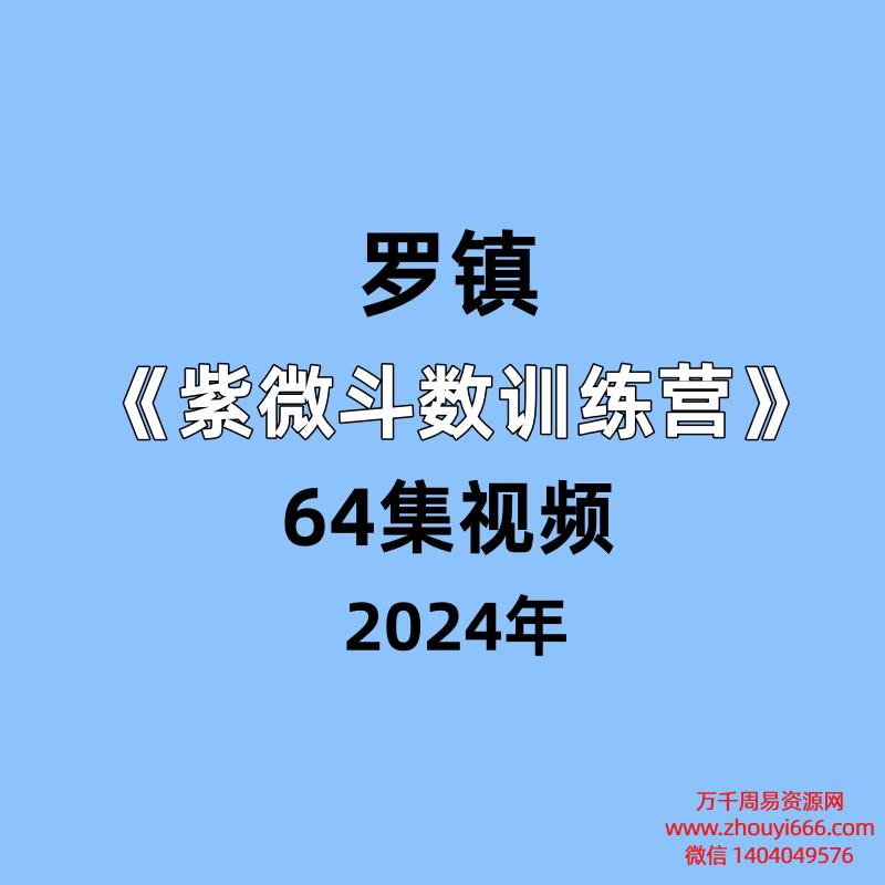 罗镇《紫微斗数训练营》64集视频