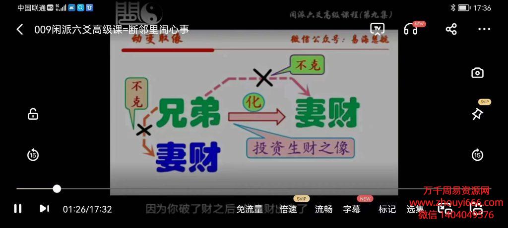 闲云真人闲派六爻高级课视频80集+六爻基础课程80集，视频160集