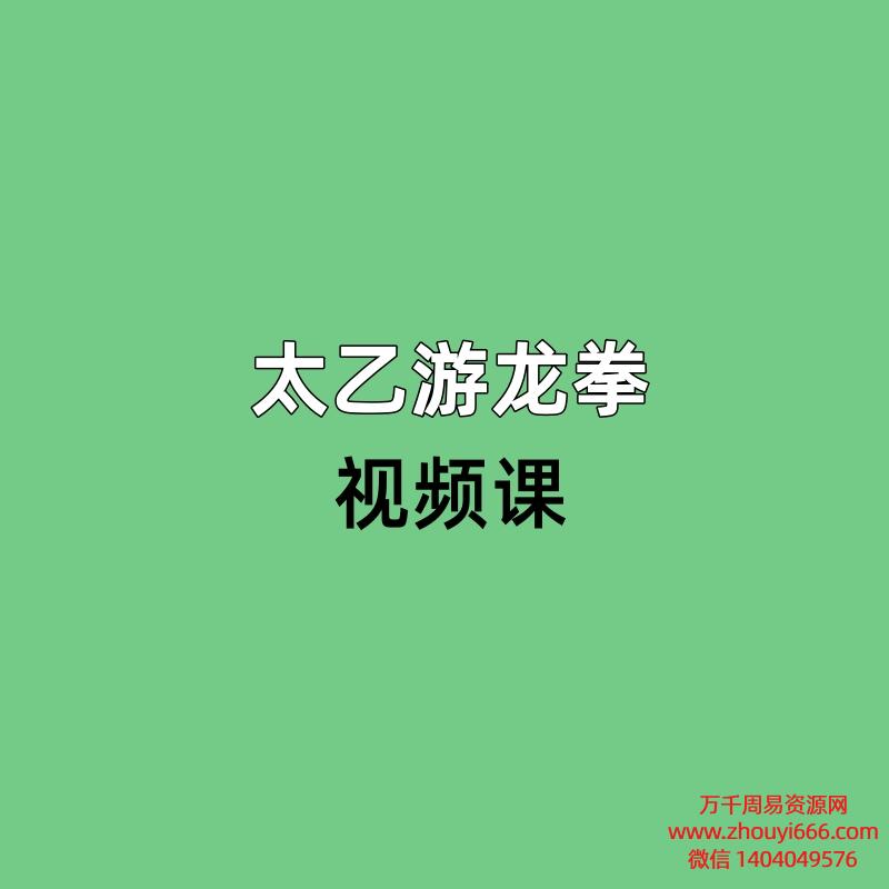 太乙游龙拳,视频课