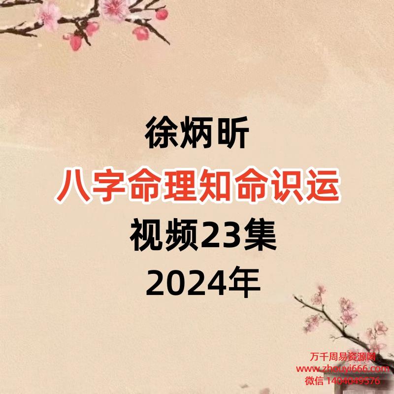 徐炳昕八字命理知命识运课视频23集