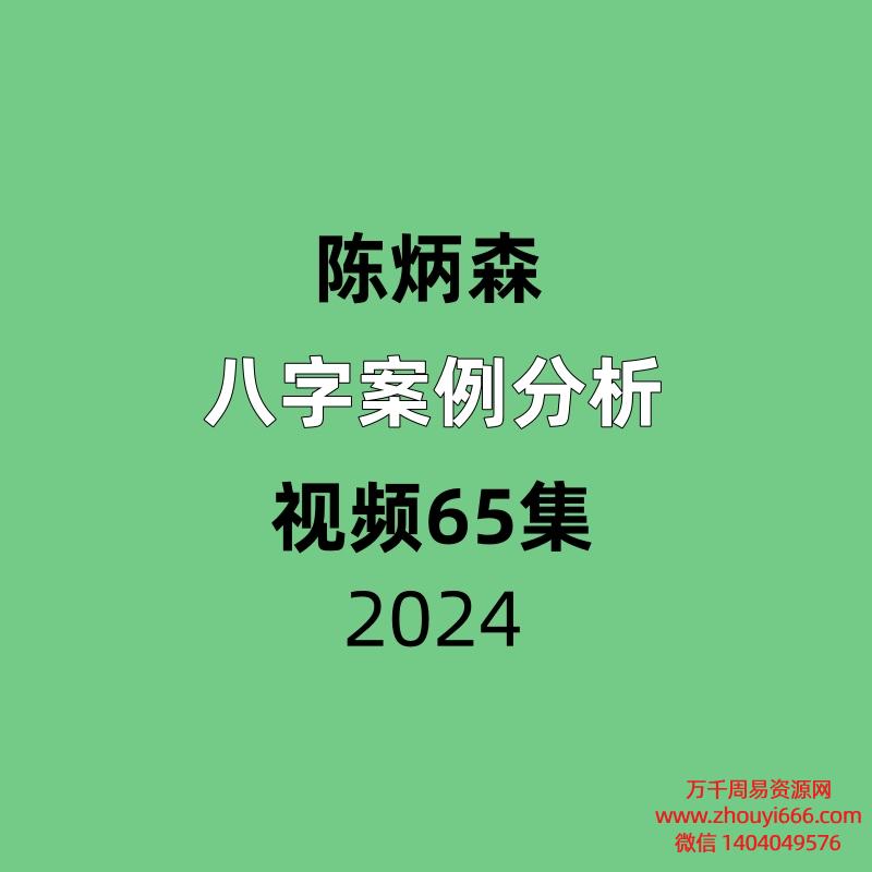 陈炳森八字案例分析视频65集