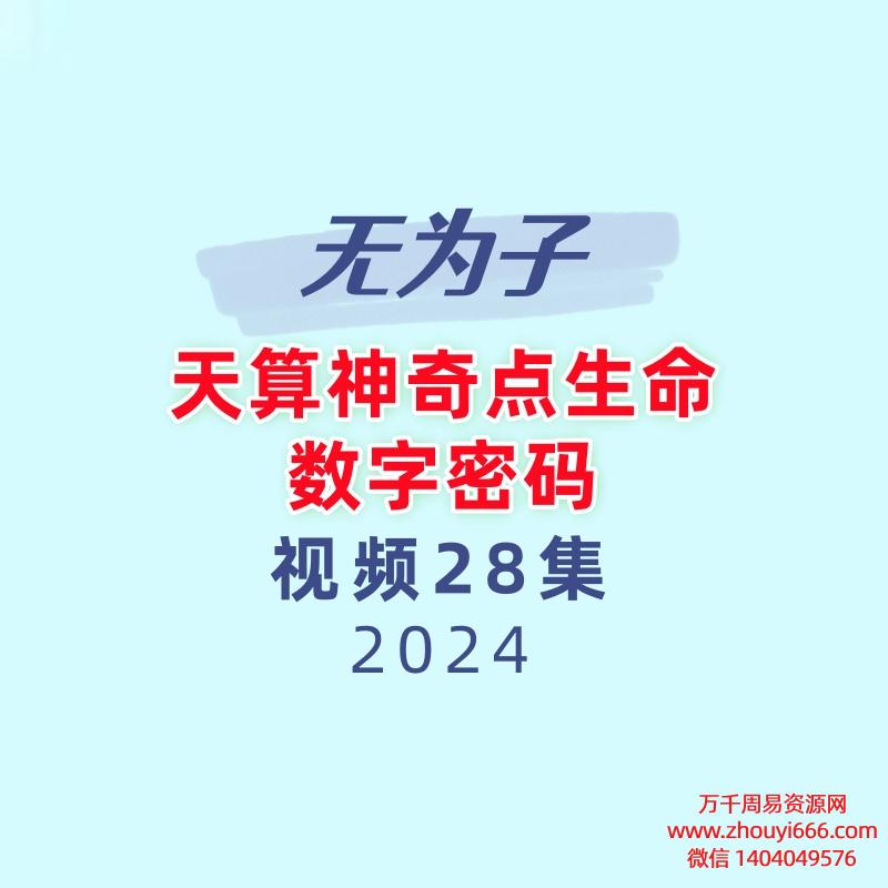 无为子天算神奇点生命数字密码28集视频