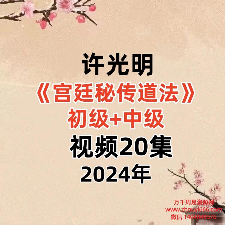 【合集】许光明宫廷秘传道法初级+中级,视频20集