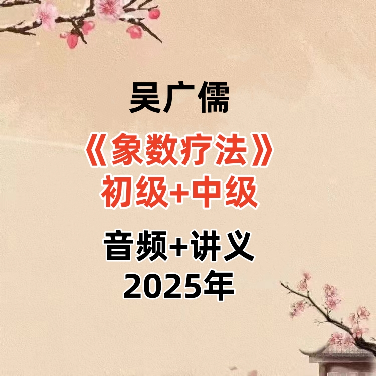 【合集】吴广儒《象数疗法》初级+中‮音   级‬频+讲义