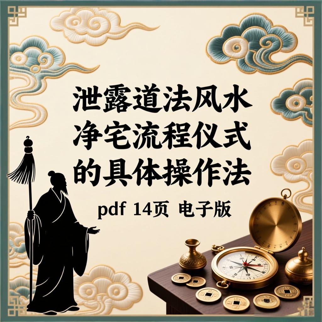 泄露道法风水净宅流程仪式的具体操作法 pdf 14页 电子版