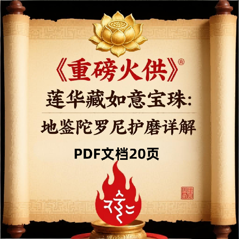 【重磅火供】莲华藏如意宝珠：地藏陀罗尼护摩详解 电子版20页