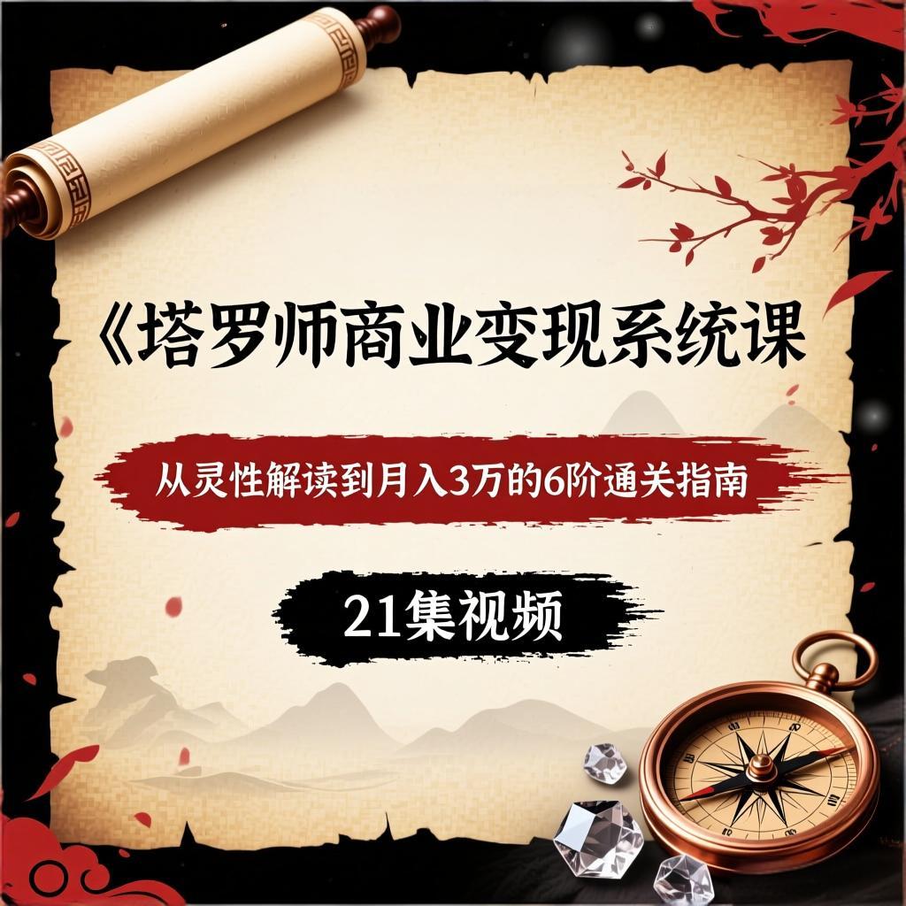 《塔罗师商业变现系统课》｜从灵性解读到月入3万的6阶通关指南21集视频