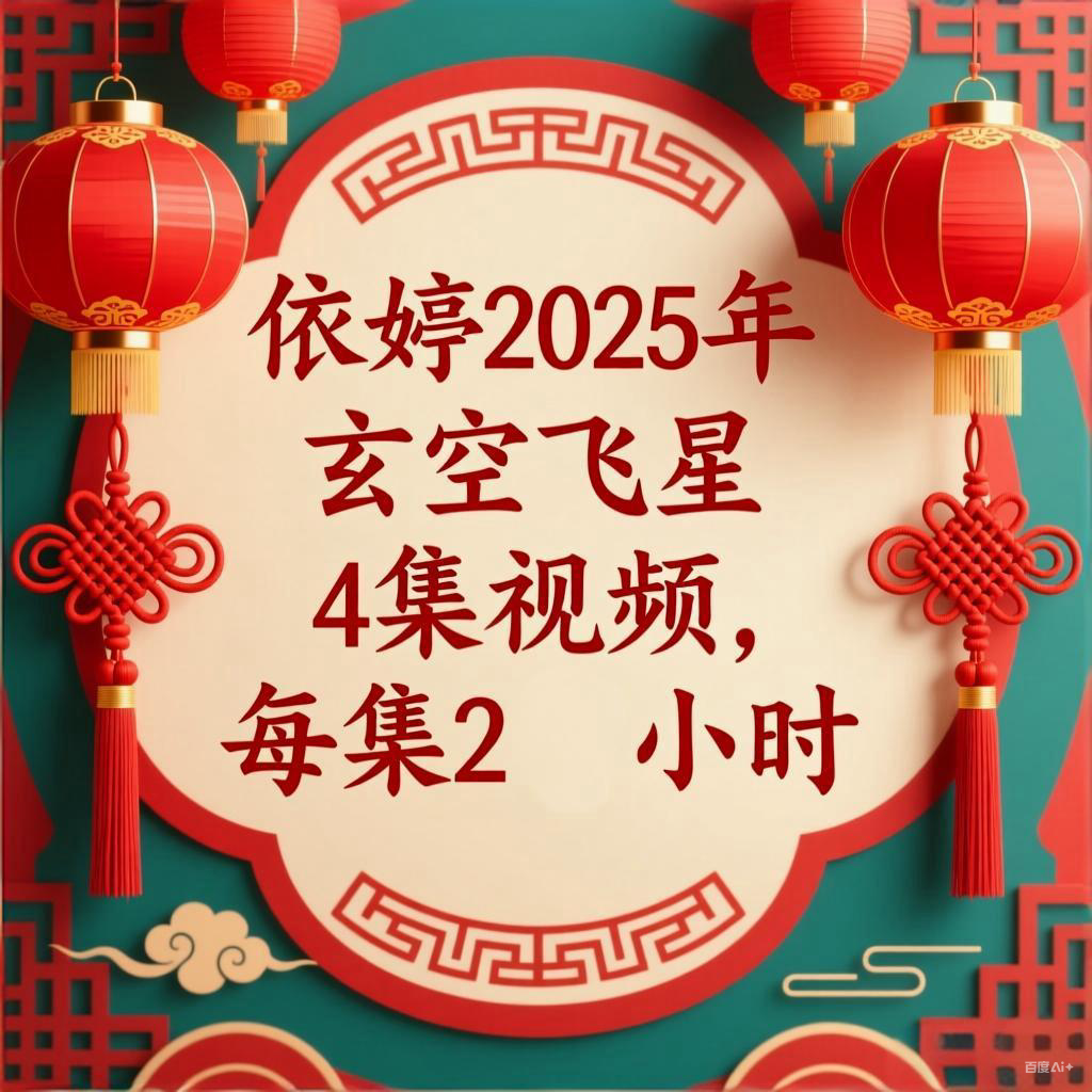 依婷25年玄空飞星4集视频，让您的房子变成旺运磁场 ，每集2个多小时