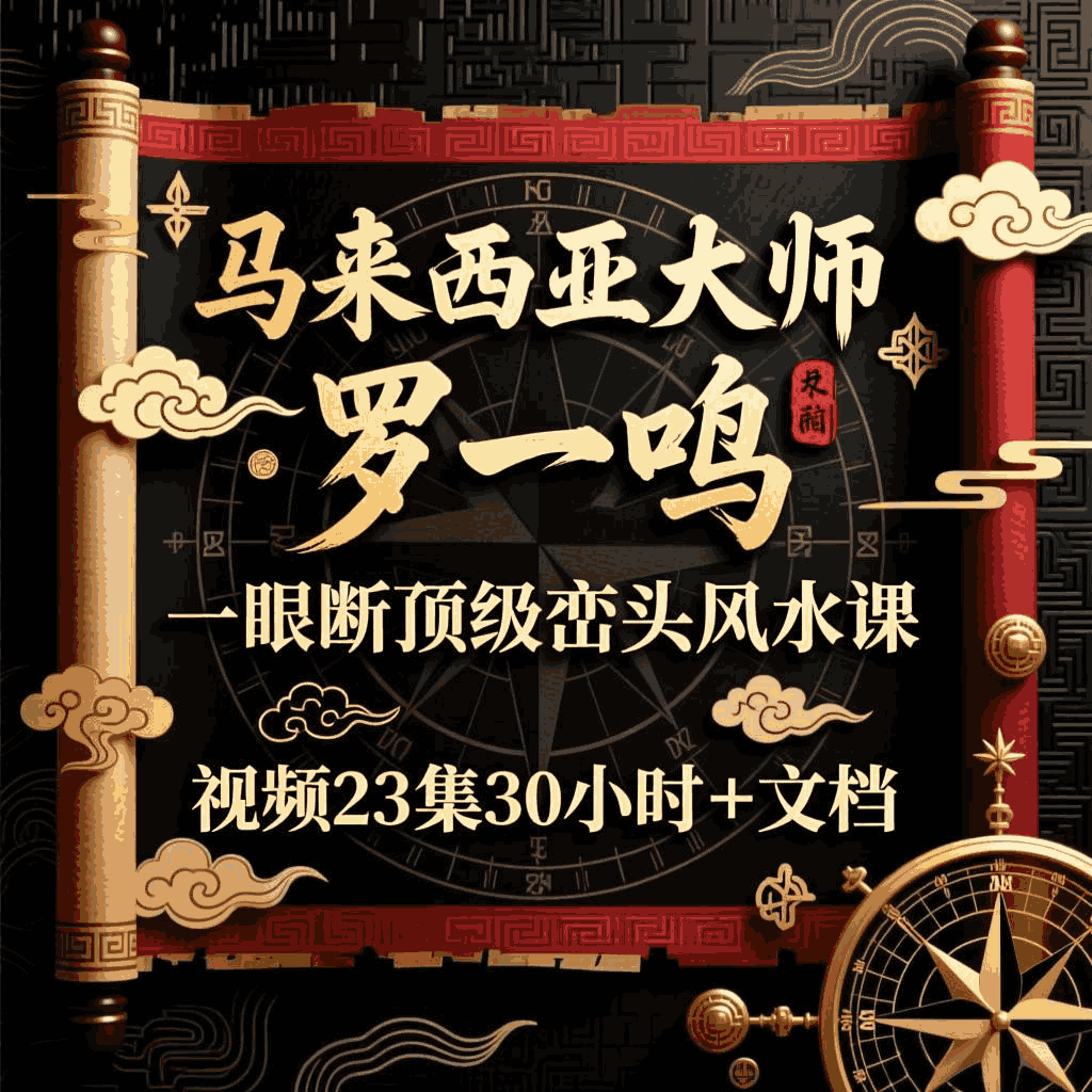马来西亚大师罗一鸣24年一眼断顶级峦头风水课 视频23集30小时+文档